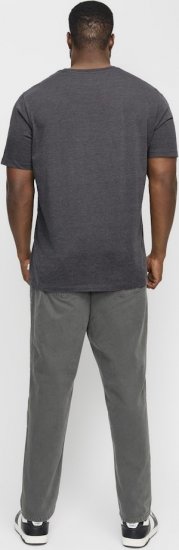 Jack & Jones ORGANIC T-Shirt Dark Grey Melange - Marškinėliai - Marškinėliai - 2XL-14XL