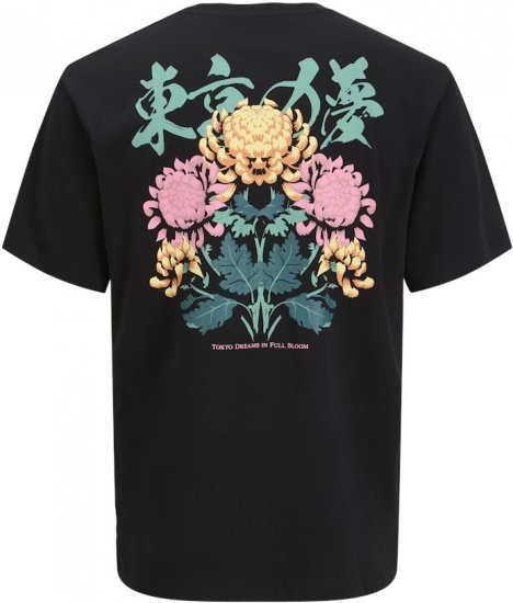 Jack & Jones Dreams Front & Back Print Crew Neck T-Shirt Black - Marškinėliai - Marškinėliai - 2XL-14XL