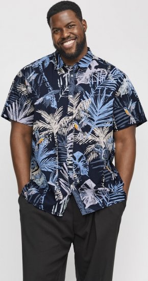 Jack & Jones Hawaii AOP Shirt Blue - Marškiniai - Marškiniai - 2XL-8XL