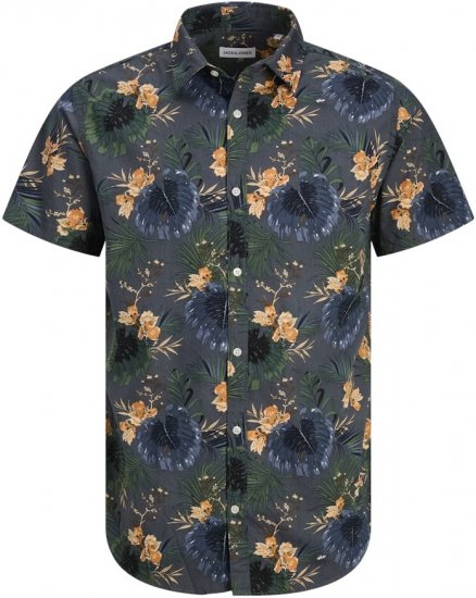 Jack & Jones Hawaii AOP Shirt Grey - Marškiniai - Marškiniai - 2XL-8XL