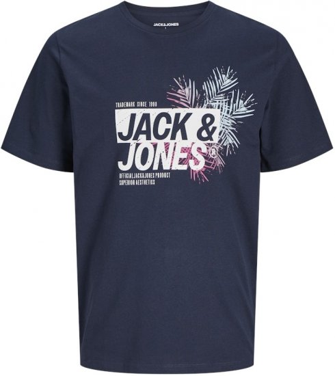  Jack & Jones Jaxon Crew Neck T-Shirt Sky Captain - Marškinėliai - Marškinėliai - 2XL-14XL