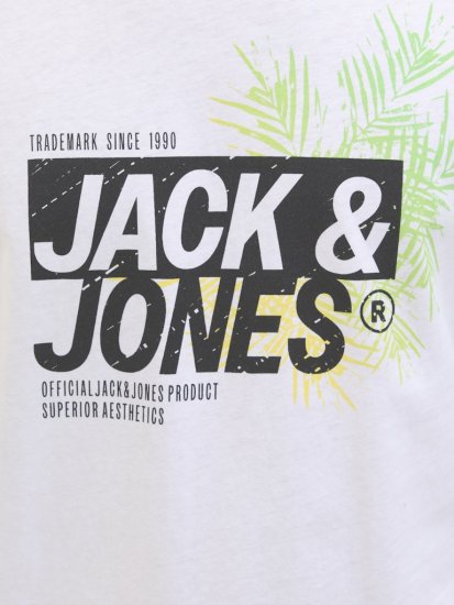  Jack & Jones Jaxon Crew Neck T-Shirt White - Marškinėliai - Marškinėliai - 2XL-14XL