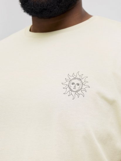 Jack & Jones Jackie Crew Neck T-Shirt Moonbeam - Marškinėliai - Marškinėliai - 2XL-14XL