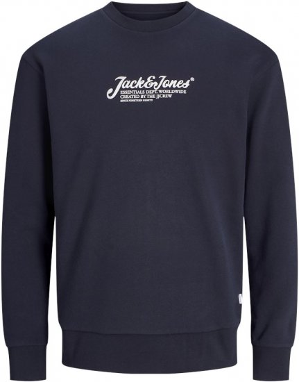 Jack & Jones Beau Crew Neck Sweatshirt Blue - Megztiniai ir džemperiai - Megztiniai ir Džemperiai - 2XL-14XL