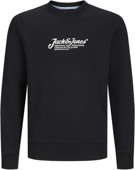 Jack & Jones Beau Crew Neck Sweatshirt Black - Megztiniai ir džemperiai - Megztiniai ir Džemperiai - 2XL-14XL