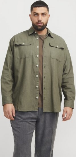 Jack & Jones Raymond Spring Long Sleeve Overshirt Green - Marškiniai - Marškiniai - 2XL-8XL