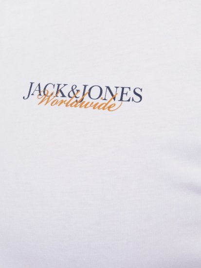 Jack & Jones Boston Photo Crew Neck T-Shirt Bright White - Marškinėliai - Marškinėliai - 2XL-14XL