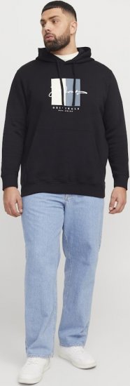 Jack & Jones Frederiksberg Box Script Hoodie Black - Megztiniai ir džemperiai - Megztiniai ir Džemperiai - 2XL-14XL