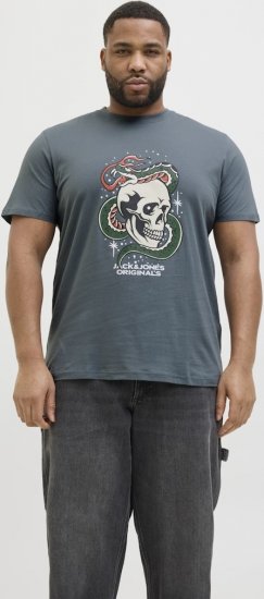 Jack & Jones Anatomy Skull Crew Neck T-Shirt Grey - Marškinėliai - Marškinėliai - 2XL-14XL