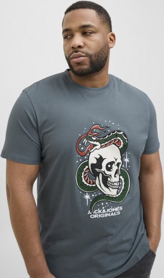 Jack & Jones Anatomy Skull Crew Neck T-Shirt Grey - Marškinėliai - Marškinėliai - 2XL-14XL