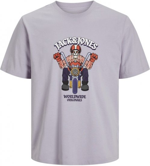 Jack & Jones Anatomy Skull Crew Neck T-Shirt Violet - Marškinėliai - Marškinėliai - 2XL-14XL