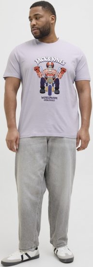 Jack & Jones Anatomy Skull Crew Neck T-Shirt Violet - Marškinėliai - Marškinėliai - 2XL-14XL