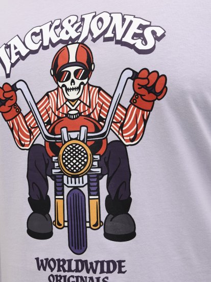 Jack & Jones Anatomy Skull Crew Neck T-Shirt Violet - Marškinėliai - Marškinėliai - 2XL-14XL
