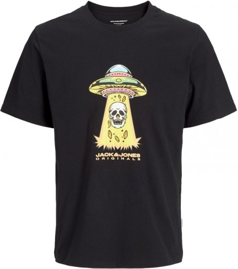 Jack & Jones Anatomy Skull Crew Neck T-Shirt Black - Marškinėliai - Marškinėliai - 2XL-14XL