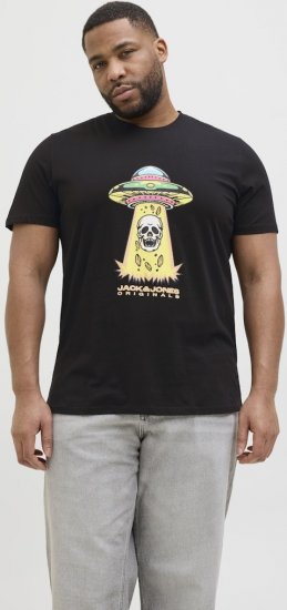 Jack & Jones Anatomy Skull Crew Neck T-Shirt Black - Marškinėliai - Marškinėliai - 2XL-14XL