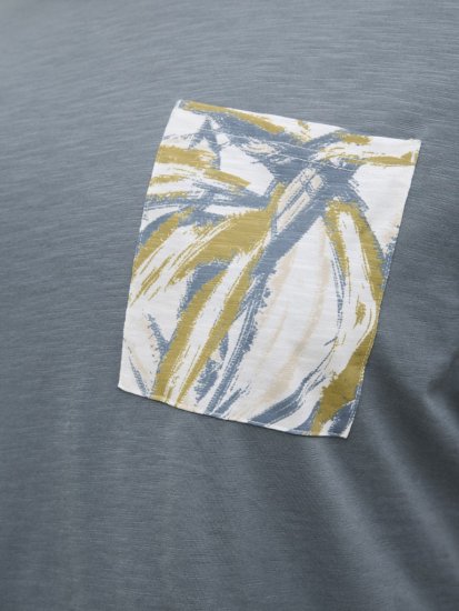 Jack & Jones Split Pocket Print T-Shirt Grey - Marškinėliai - Marškinėliai - 2XL-14XL