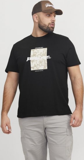 Jack & Jones Tarmac Camo Crew Neck T-Shirt Black - Marškinėliai - Marškinėliai - 2XL-14XL