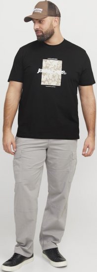 Jack & Jones Tarmac Camo Crew Neck T-Shirt Black - Marškinėliai - Marškinėliai - 2XL-14XL