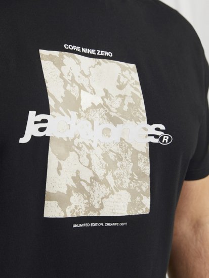 Jack & Jones Tarmac Camo Crew Neck T-Shirt Black - Marškinėliai - Marškinėliai - 2XL-14XL