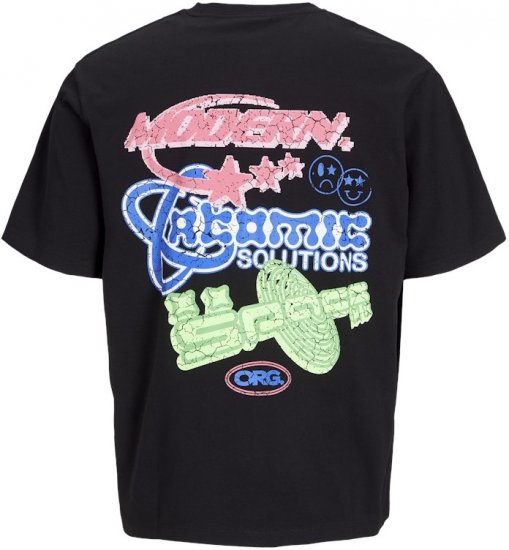 Jack & Jones Compact Crew Neck T-Shirt Black - Marškinėliai - Marškinėliai - 2XL-14XL