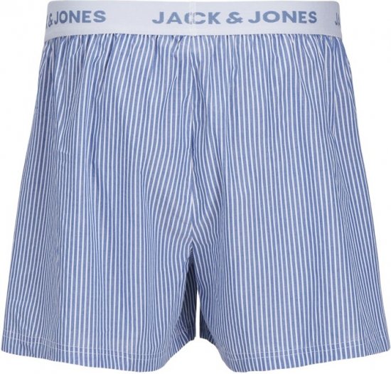 Jack & Jones TOKYO Woven Coronet Blue - Blue Stripes Boxers 3-Pack Black - Apatinis trikotažas ir plaukimo apranga - Apatinis trikotažas - 2XL-8XL