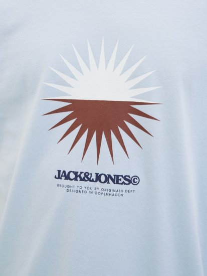Jack & Jones Vira Branding Crew Neck T-Shirt Skyway - Marškinėliai - Marškinėliai - 2XL-14XL