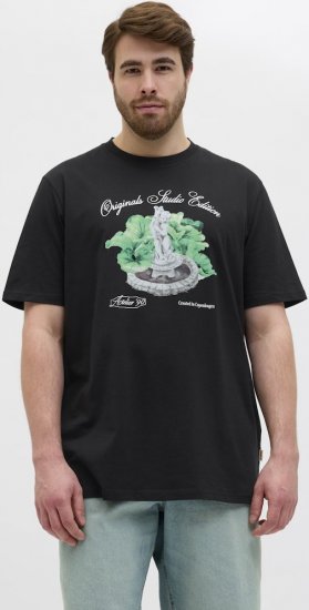 Jack & Jones Hydra Crew Neck T-Shirt Black - Marškinėliai - Marškinėliai - 2XL-14XL
