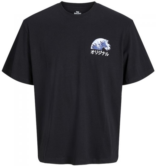 Jack & Jones Fuji Crew Neck T-Shirt Black - Marškinėliai - Marškinėliai - 2XL-14XL