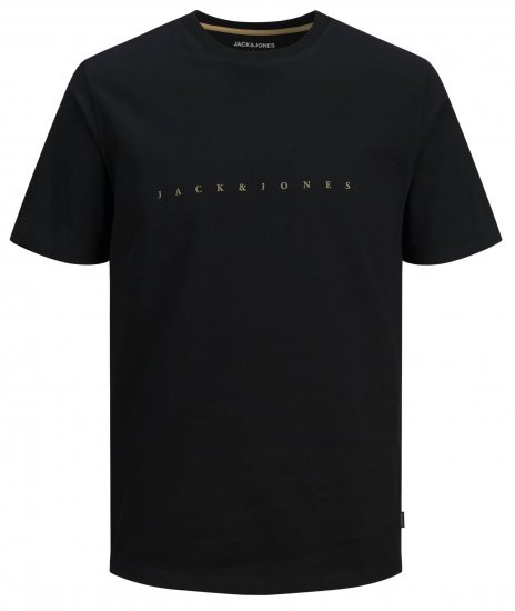 Jack & Jones JJFONT T-Shirt Black - Marškinėliai - Marškinėliai - 2XL-14XL