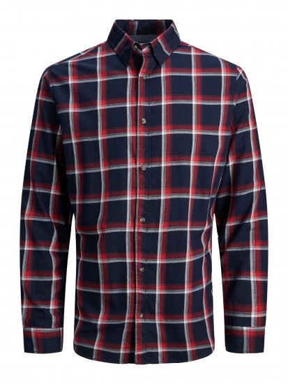 Jack & Jones JJPLAIN LOGAN Shirt Red - Marškiniai - Marškiniai - 2XL-8XL