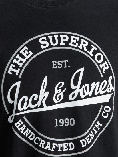 Jack & Jones JJBRAT T-Shirt Black - Marškinėliai - Marškinėliai - 2XL-14XL