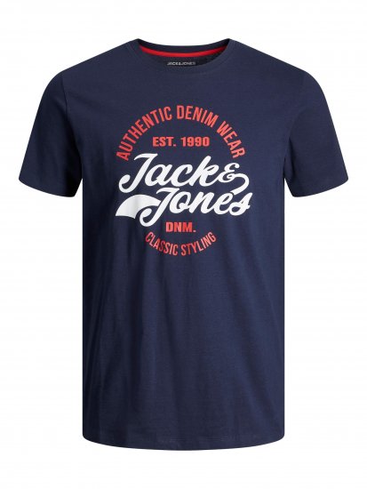 Jack & Jones JJBRAT T-Shirt Navy - Marškinėliai - Marškinėliai - 2XL-14XL