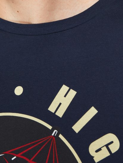 Jack & Jones JJEUSTACE T-Shirt Navy - Marškinėliai - Marškinėliai - 2XL-14XL
