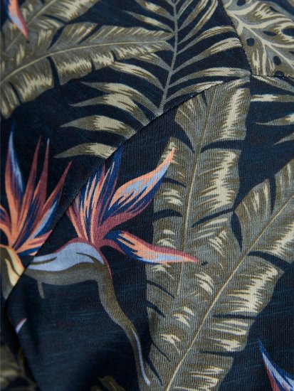 Jack & Jones JJCOASTAL AOP T-Shirt Navy - Marškinėliai - Marškinėliai - 2XL-14XL