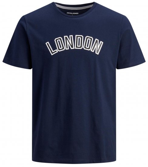 Jack & Jones JJCITY T-Shirt Navy - Marškinėliai - Marškinėliai - 2XL-14XL