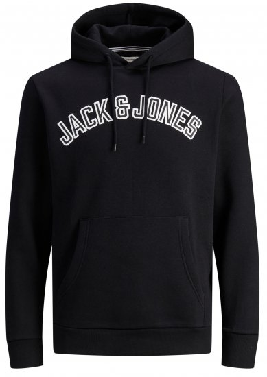 Jack & Jones JJCITY Hoodie Black - Megztiniai ir džemperiai - Megztiniai ir Džemperiai - 2XL-14XL