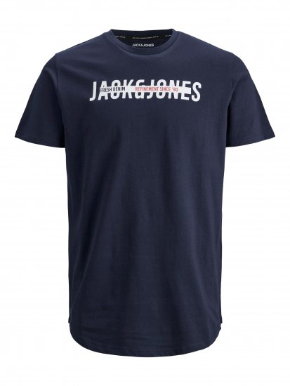 Jack & Jones JJTEO T-Shirt Navy - Marškinėliai - Marškinėliai - 2XL-14XL