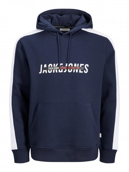 Jack & Jones JJCUT SWEAT Hoodie Navy - Megztiniai ir džemperiai - Megztiniai ir Džemperiai - 2XL-14XL