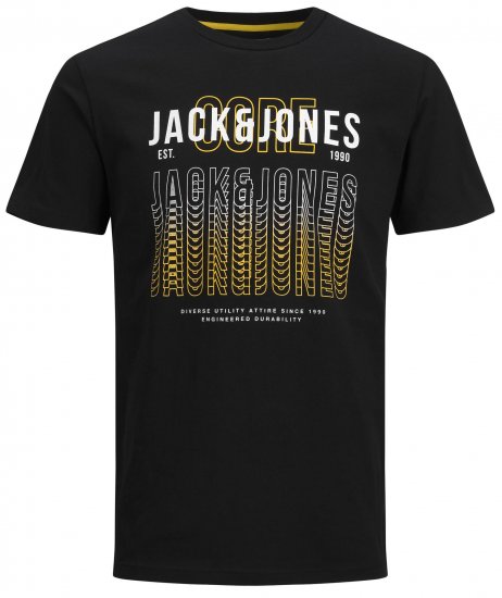 Jack & Jones JJCYBER T-Shirt Black - Marškinėliai - Marškinėliai - 2XL-8XL