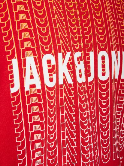 Jack & Jones JJCYBER T-Shirt Red - Marškinėliai - Marškinėliai - 2XL-14XL