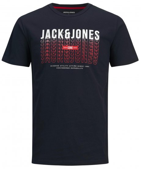 Jack & Jones JJCYBER T-Shirt Navy - Marškinėliai - Marškinėliai - 2XL-14XL