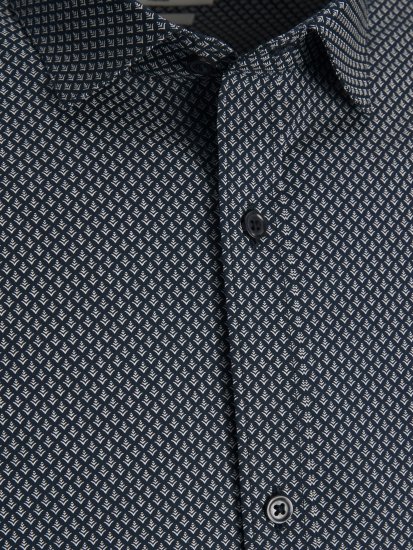 Jack & Jones JPRBLACARDIFF Print LS Shirt Navy - Marškiniai - Marškiniai - 2XL-8XL