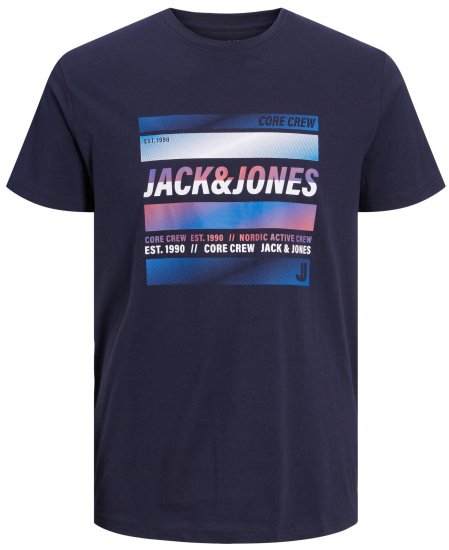 Jack & Jones JCOARC T-Shirt Navy - Marškinėliai - Marškinėliai - 2XL-14XL