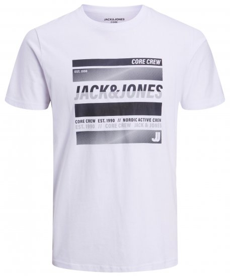Jack & Jones JCOARC T-Shirt White - Marškinėliai - Marškinėliai - 2XL-14XL