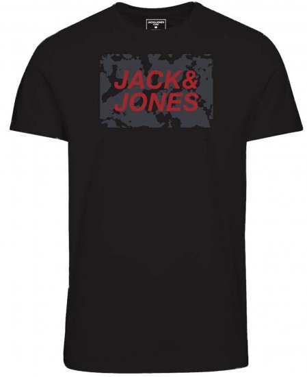 Jack & Jones JCOLAUGE T-Shirt Black - Marškinėliai - Marškinėliai - 2XL-14XL