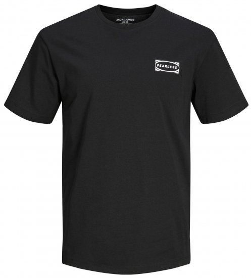 Jack & Jones JCOEDTN T-Shirt with Back Print Black - Marškinėliai - Marškinėliai - 2XL-14XL
