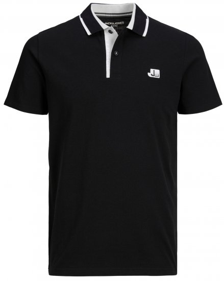 Jack & Jones JCOLOGAN Polo Black - Polo marškinėliai - Polo marškinėliai - 2XL-8XL