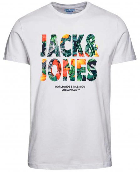Jack & Jones JORBOOSTER T-Shirt Bright White - Marškinėliai - Marškinėliai - 2XL-14XL