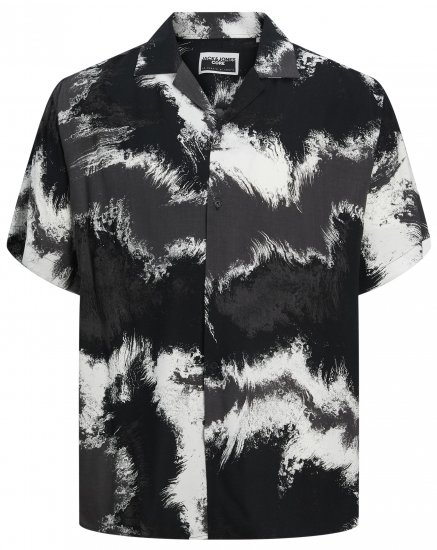 Jack & Jones JCOJEFF AOP Resort Shirt Asphalt - Marškiniai - Marškiniai - 2XL-8XL