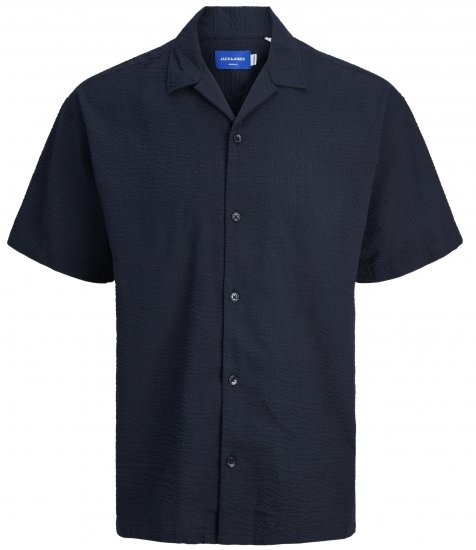 Jack & Jones JOREASTER PALMA SEERSUCKER Shirt Sky Captain - Marškiniai - Marškiniai - 2XL-8XL